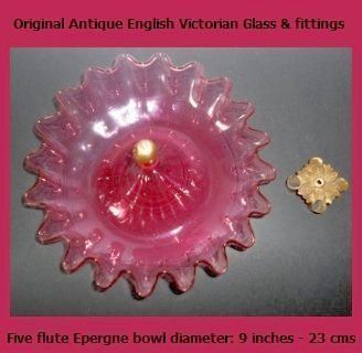 HALF PRICE REDUCTION... Magnificent English Victorian Antique 5 Trumpet Flute Crystal Cased Cranberry Glass Epergne. MINT CONDITION HALF PRICE REDUCTION... Magnificent English Victorian Antique 5 Trumpet Flute Crystal Cased Cranberry Glass Epergne. MINT CONDITION