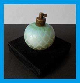 Very Rare English Victorian Opal-White & Crystal Cased Satin Glass Atomiser Perfume Bottle by Thomas Webb. Circa 1900 Very Rare English Victorian Opal-White & Crystal Cased Satin Glass Atomiser Perfume Bottle by Thomas Webb. Circa 1900