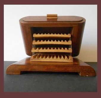 Handsome Handmade English Art Deco Large Wooden Cigar Cigarette Case with four Concealed Internal Shelves. Handsome Handmade English Art Deco Large Wooden Cigar Cigarette Case with four Concealed Internal Shelves.