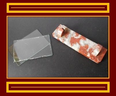 African Granite French Art Deco Picture Photograph Frame With Original Glass African Granite French Art Deco Picture Photograph Frame With Original Glass