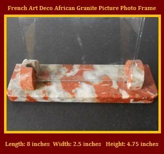 African Granite French Art Deco Picture Photograph Frame With Original Glass African Granite French Art Deco Picture Photograph Frame With Original Glass