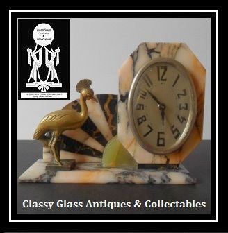 Stunning French Art Deco Onyx & Marble Clock by Giraud Riviere circa 1920s Stunning French Art Deco Onyx & Marble Clock by Giraud Riviere circa 1920s