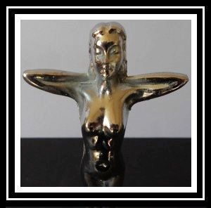 SALE PRICE! 1950s Naked Nymph - Leaning into Wind, Chrome Metal Lady Car Hood Mascot by GEM Manufacturing Chicago,USA SALE PRICE! 1950s Naked Nymph - Leaning into Wind, Chrome Metal Lady Car Hood Mascot by GEM Manufacturing Chicago,USA