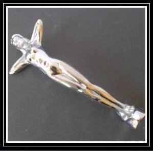 SALE PRICE! 1950s Naked Nymph - Leaning into Wind, Chrome Metal Lady Car Hood Mascot by GEM Manufacturing Chicago,USA SALE PRICE! 1950s Naked Nymph - Leaning into Wind, Chrome Metal Lady Car Hood Mascot by GEM Manufacturing Chicago,USA