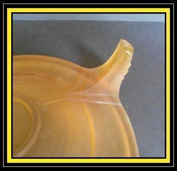Sensational Czech Republic Art Deco Amber Glass Dancing Lady Center Piece by Inwald Sensational Czech Republic Art Deco Amber Glass Dancing Lady Center Piece by Inwald