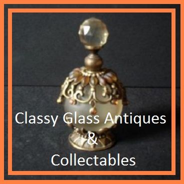 Vintage Perfume Bottle with Jewels & Metal Filigree Mount Vintage Perfume Bottle with Jewels & Metal Filigree Mount