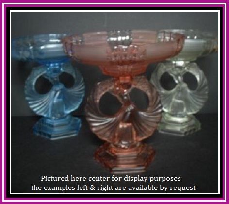 European 1930s Art Deco Pink Frosted Depression Glass 2 Part Center Piece Lady Comport European 1930s Art Deco Pink Frosted Depression Glass 2 Part Center Piece Lady Comport
