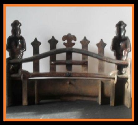 English Art Deco 1930s Cast Iron & Copper Lustre Enamel Fireplace Surround English Art Deco 1930s Cast Iron & Copper Lustre Enamel Fireplace Surround