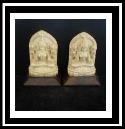 Vintage Pair of Nepalese Asian Buddhist Kuan Yin Temple Effigy / Statuettes. Mid c20th Vintage Pair of Nepalese Asian Buddhist Kuan Yin Temple Effigy / Statuettes. Mid c20th