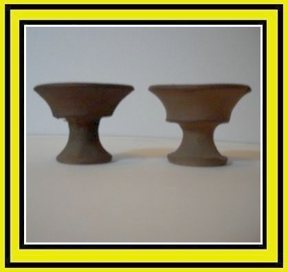 Pair of Nepalese Buddhist Terracotta Salutation Temple Pedestal Basins, circa late c19th. Pair of Nepalese Buddhist Terracotta Salutation Temple Pedestal Basins, circa late c19th.