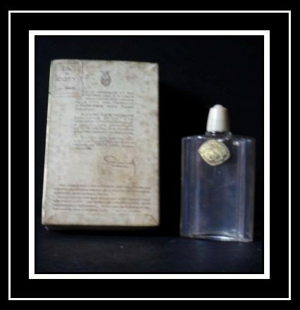 Heliotrope Boxed Perfume Bottle by Coty With Original Label by Rene Lalique Heliotrope Boxed Perfume Bottle by Coty With Original Label by Rene Lalique