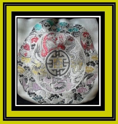Tibetan Mandala Embroidered Silk Double Draw String Neck Purse. Tibetan Mandala Embroidered Silk Double Draw String Neck Purse.