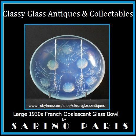 Large French Opalescent Glass Bowl 'Sea Urchins' by Sabino, Paris France. Signed Large French Opalescent Glass Bowl 'Sea Urchins' by Sabino, Paris France. Signed