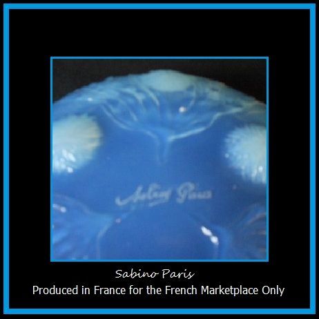 Large French Opalescent Glass Bowl 'Sea Urchins' by Sabino, Paris France. Signed Large French Opalescent Glass Bowl 'Sea Urchins' by Sabino, Paris France. Signed