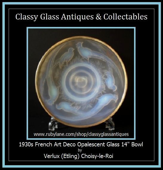 1930s French Art Deco Large Opalescent Glass Bowl by Verlux – Etling 1930s French Art Deco Large Opalescent Glass Bowl by Verlux – Etling