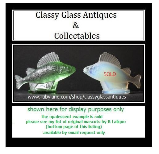 Retired & Scarce Emerald Crystal Glass Perch Car Hood Mascot Paperweight by Lalique. Retired & Scarce Emerald Crystal Glass Perch Car Hood Mascot Paperweight by Lalique.