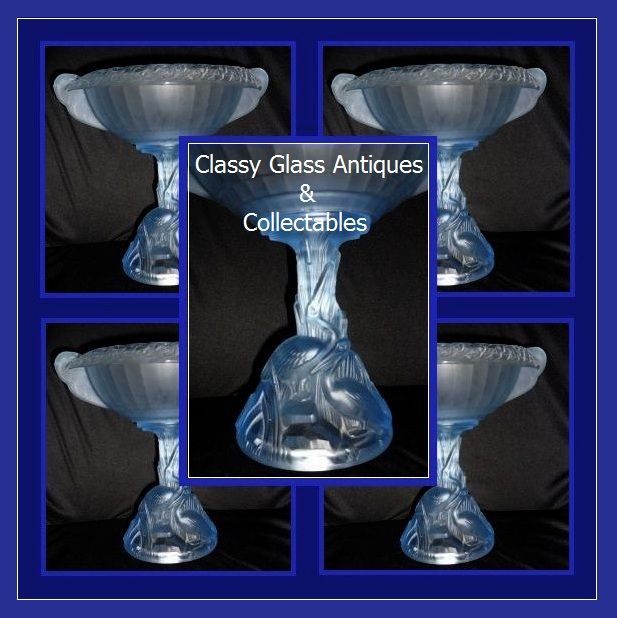 SCARCE & Desirable 2 part German Art Deco Press Moulded Depression Glass Comport by Walther & Sohne. Paradies & Berlin pattern SCARCE & Desirable 2 part German Art Deco Press Moulded Depression Glass Comport by Walther & Sohne. Paradies & Berlin pattern