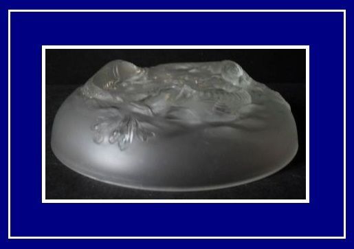 Scarce Art Deco Glass Bowl by Verlys France. Les Goujons pattern c1930s. Scarce Art Deco Glass Bowl by Verlys France. Les Goujons pattern c1930s.