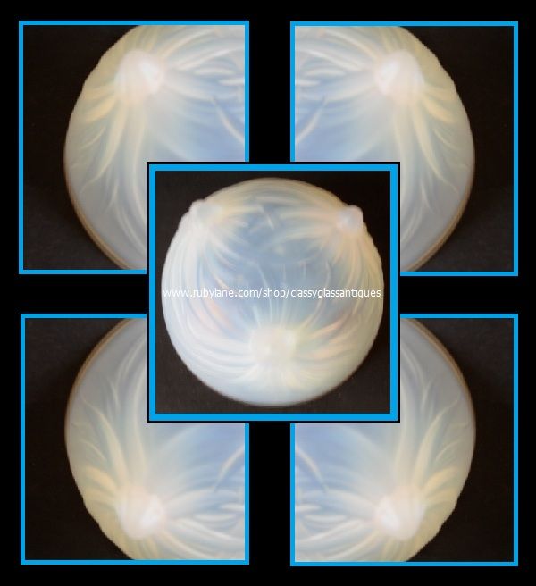 French Art Deco Choisy-le-Roi Opalescent Glass Bowl by Etling. Signed French Art Deco Choisy-le-Roi Opalescent Glass Bowl by Etling. Signed