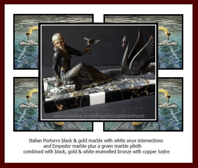 * SALE PRICE * 1920s French Art Deco Bronze & Marble Sculpture by Limousin * SALE PRICE * 1920s French Art Deco Bronze & Marble Sculpture by Limousin