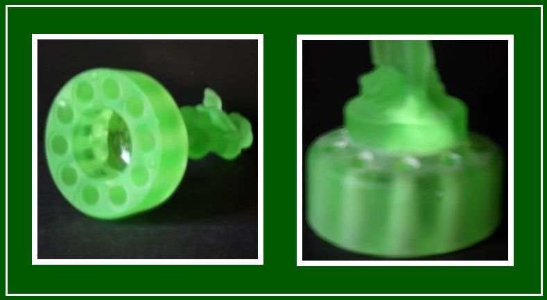 Two Kids pattern Uranium Glass Center Piece Display Set by Cambridge Glass Company USA Two Kids pattern Uranium Glass Center Piece Display Set by Cambridge Glass Company USA