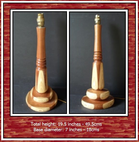 Stylish English Art Deco Lathe Turned Wooden Lamp Base Stylish English Art Deco Lathe Turned Wooden Lamp Base
