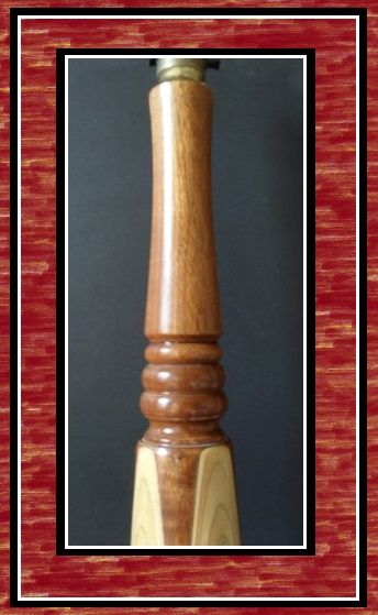 Stylish English Art Deco Lathe Turned Wooden Lamp Base Stylish English Art Deco Lathe Turned Wooden Lamp Base