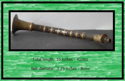 Oriental Asian Nepalese Woodwind Shehnai Shawm Musical Instrument Oriental Asian Nepalese Woodwind Shehnai Shawm Musical Instrument