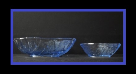 7 Piece English Art Deco Crystaltynt Glass Serving Set by Bagley 7 Piece English Art Deco Crystaltynt Glass Serving Set by Bagley