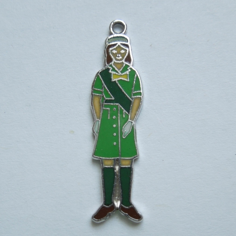 Sterling Silver and Enamel Girl Scout Charm from thebigo on Ruby Lane