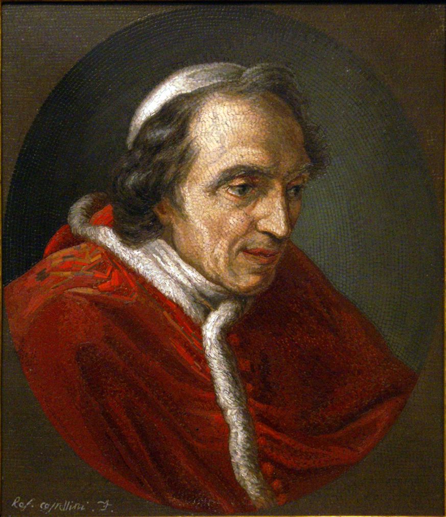Micromosaic portrait of Pope Pius VII by Raffaele Castellini Micromosaic portrait of Pope Pius VII by Raffaele Castellini
