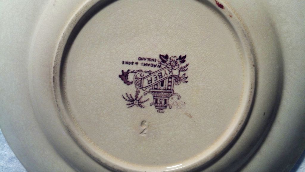 Wm Adams & Sons Kyber Purple Transferware 8" Plate Wm Adams & Sons Kyber Purple Transferware 8" Plate