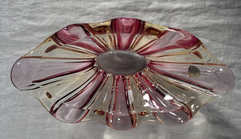 Walther Glass 12 1/2" Console Bowl in Perfect Condition Walther Glass 12 1/2" Console Bowl in Perfect Condition