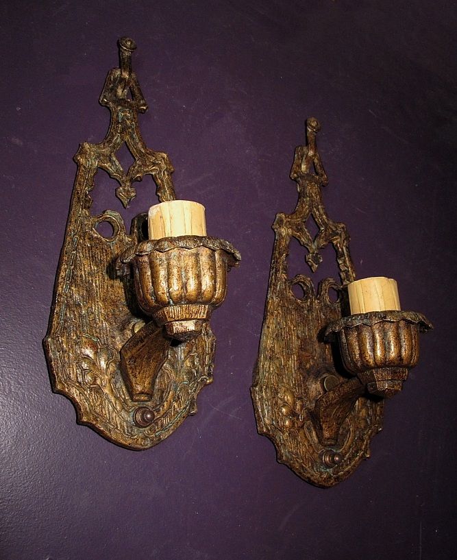 Transition Pair of Art Nouveau and Arts & Crafts Sconces Transition Pair of Art Nouveau and Arts & Crafts Sconces