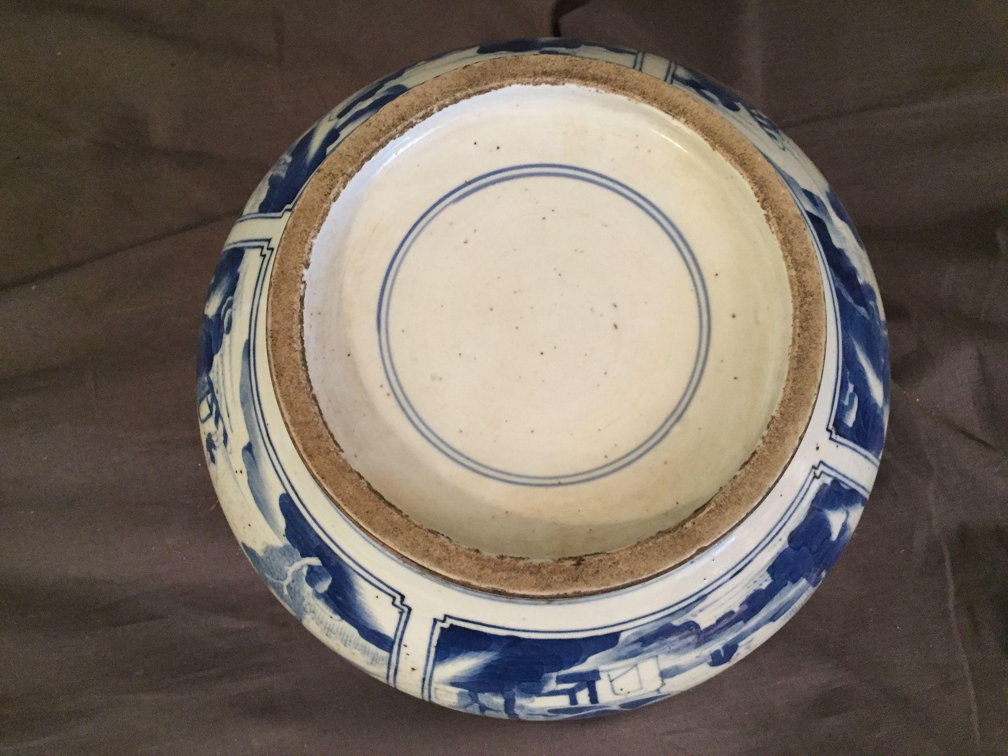 Antique Chinese Kangxi- Style Washer or Bulb Bowl Antique Chinese Kangxi- Style Washer or Bulb Bowl