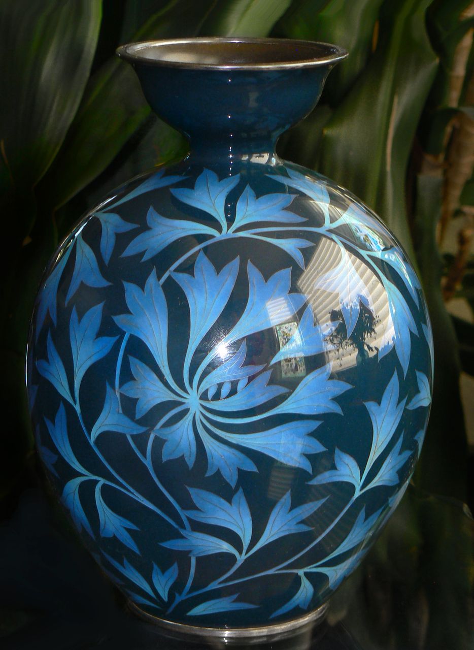 Rare Japanese Cloisonne Enamel Vase - Ando Rare Japanese Cloisonne Enamel Vase - Ando