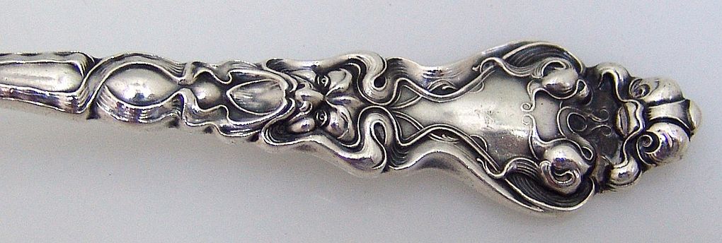 Douvaine Preserve Spoon Sterling Silver Unger Brothers 1904 Douvaine Preserve Spoon Sterling Silver Unger Brothers 1904
