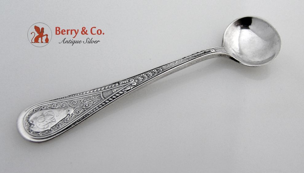 Hindostanee Sterling Silver Master Salt Spoon Gorham 1878 Hindostanee Sterling Silver Master Salt Spoon Gorham 1878