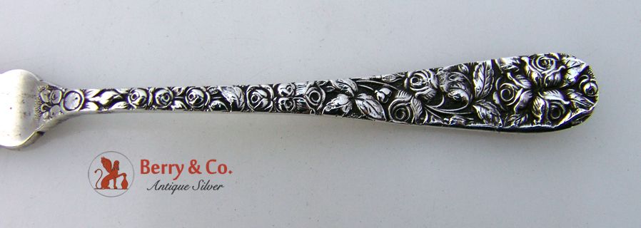 Baltimore Rose Lemon Fork Schofield Sterling Silver 1905 Baltimore Rose Lemon Fork Schofield Sterling Silver 1905
