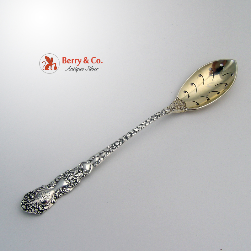 Imperial Chrysanthemum Olive Spoon Sterling Silver Gorham Imperial Chrysanthemum Olive Spoon Sterling Silver Gorham