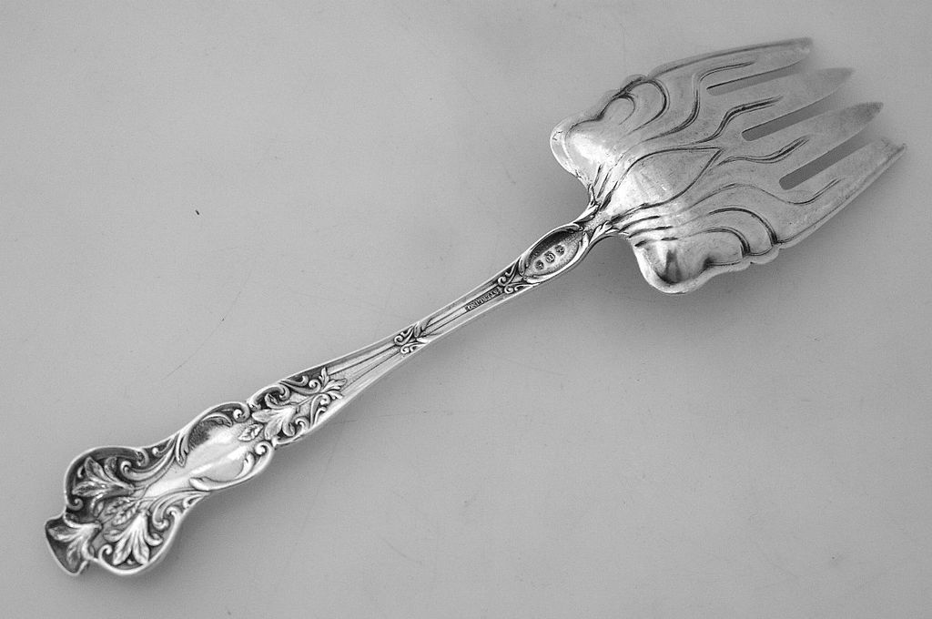 Watson Magnolia Cold Meat Fork Sterling Silver 1908 Watson Magnolia Cold Meat Fork Sterling Silver 1908
