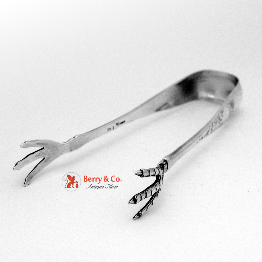Chicken Claw Sugar Tongs Whiting Sterling Silver from