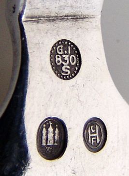 Pyramid Dessert Spoon 1931 Date mark Georg Jensen Pyramid Dessert Spoon 1931 Date mark Georg Jensen