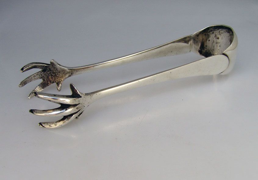 Ice Tongs Arts and Crafts Sterling Silver Perlita 1950 Ice Tongs Arts and Crafts Sterling Silver Perlita 1950