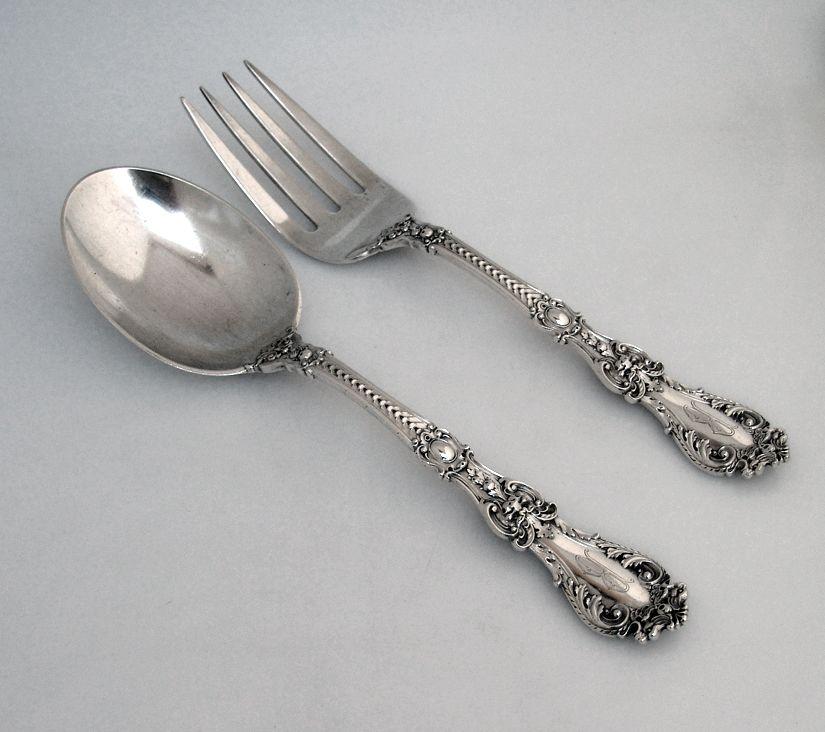 Vegetable Serving Set Henry II Gorham Sterling Silver 1902 Monogram B Vegetable Serving Set Henry II Gorham Sterling Silver 1902 Monogram B