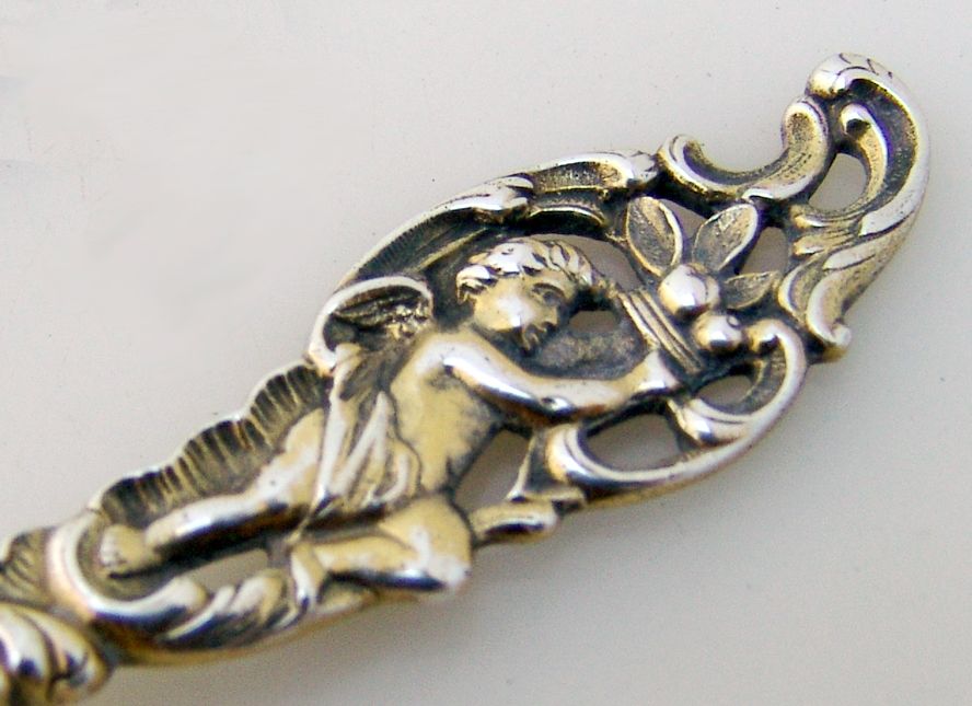 Pompadour Gorham Teaspoons 627 626 Cupid Floral Open Work Pompadour Gorham Teaspoons 627 626 Cupid Floral Open Work