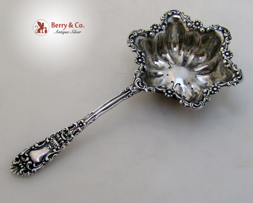Renaissance Over the Cup Tea Strainer Dominick and Haff 1894 Sterling SIlver No Monogram Renaissance Over the Cup Tea Strainer Dominick and Haff 1894 Sterling SIlver No Monogram