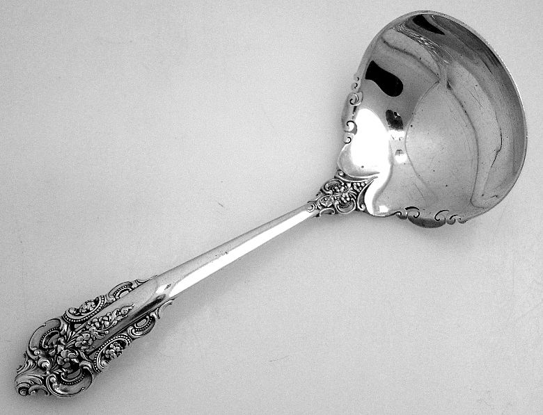 Grande Baroque Gravy Ladle Wallace Sterling Silver 1941 Grande Baroque Gravy Ladle Wallace Sterling Silver 1941