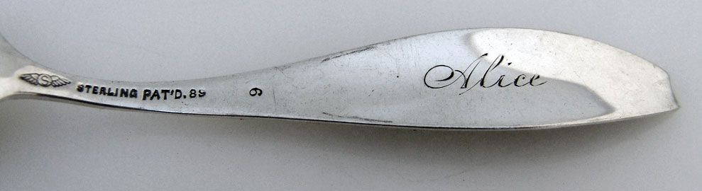 Forget Me Not Shiebler Floral Teaspoon Patent 1889 Sterling Silver Forget Me Not Shiebler Floral Teaspoon Patent 1889 Sterling Silver