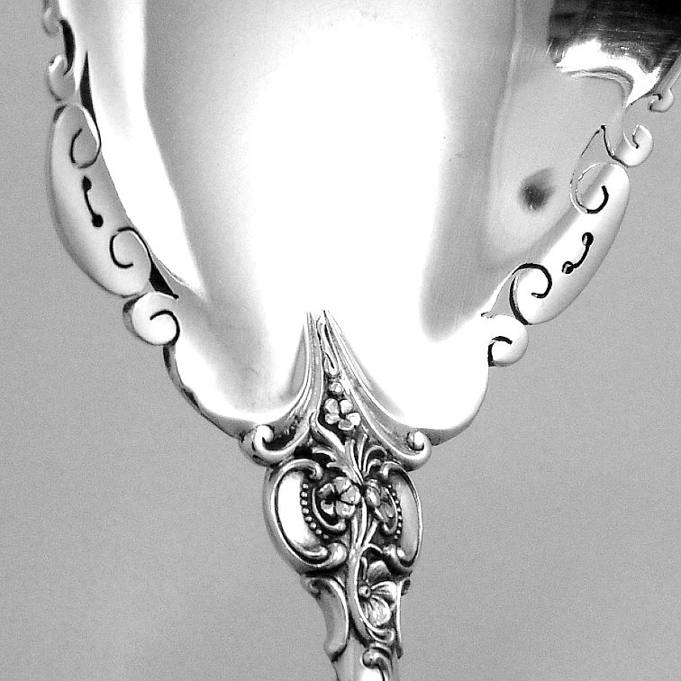 Grande Baroque Vegetable Berry Serving Spoon Wallace Sterling Silver 1941 Grande Baroque Vegetable Berry Serving Spoon Wallace Sterling Silver 1941